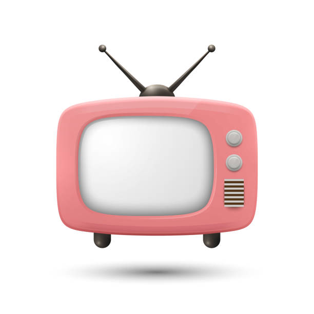 istock Vector 3D Realistic Retro TV Set Icon. Retro TV Symbol for Web, App, Logo, UI. Retro TV Design Template, Clipart, Illustration for Branding 2188369764