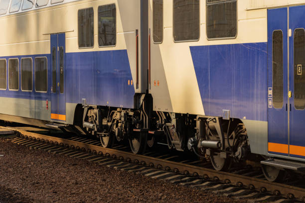 istock An electric train is smoothly traveling along railway tracks during sunset 2188370229