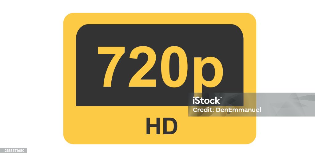 720hd Resolution Icon 720p Hd Resolution Label Flat Style Design Isolated On White Background ...