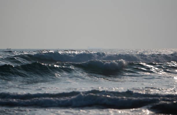 Waves rage in the Indian Ocean in Sri Lanka