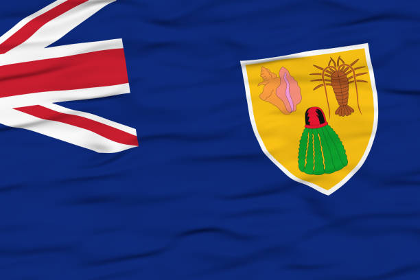Small paper flag of Barbados pinned. Isolated on white background. Horizontal orientation. Close up photography. Copy space.