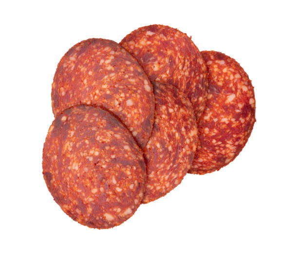 istock peppered salami sausage isolated 2188378942