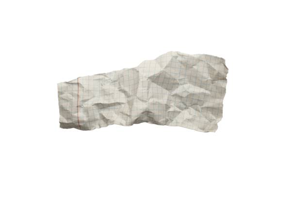 istock Wrinkled or crumpled checkered white paper texture used as a white paper background texture in design 2188382587