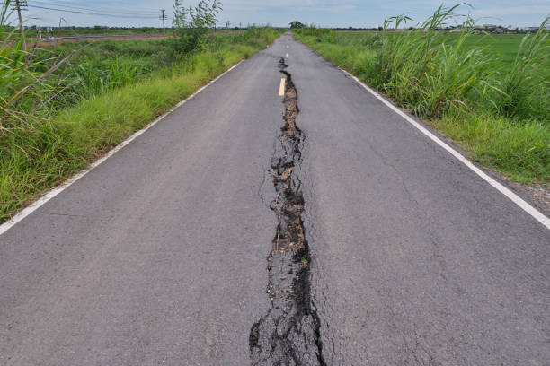istock Asphalt surface on the street was demolished due to poor construction. 2188383672