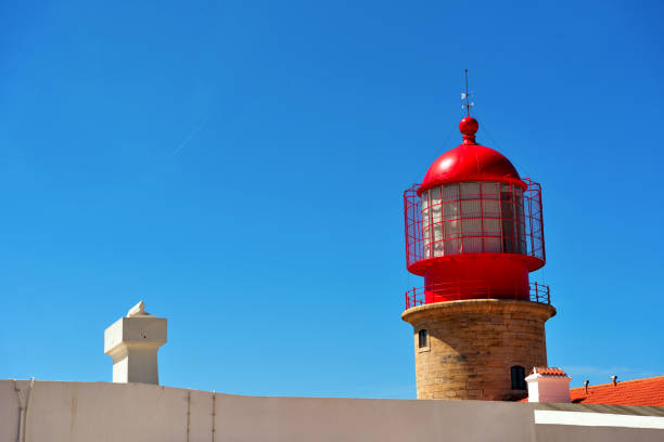 Lighthouse of Cabo de São Vicente  (Portuguese: Farol do Cabo de São Vicente) Sagres Algarve portugal