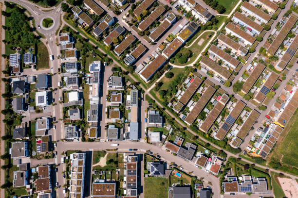 istock Apartment buildings from above 2188386970