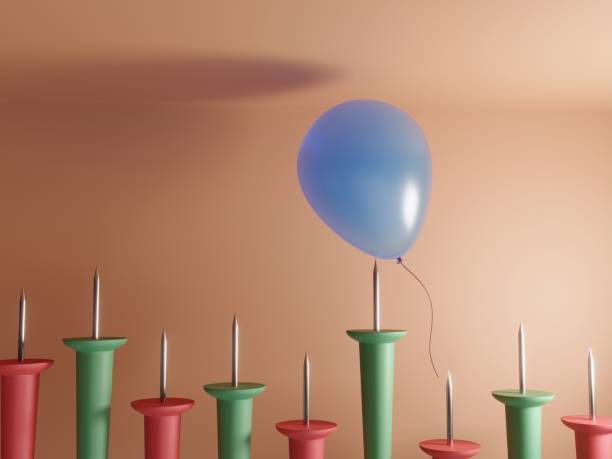 Ballon flying on the pins