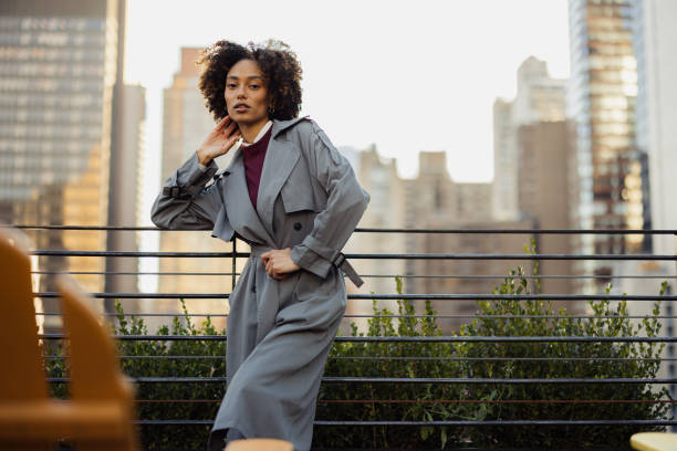 istock Confident Business Woman Posing on Rooftop in Urban Setting 2188388567