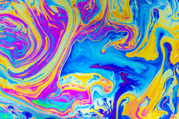 istock Psychedelic multicolored background abstract. Rainbow colors. patterns background. Photo macro shot of soap bubbles 2188389435