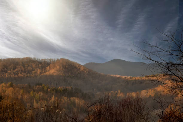 Mountains and valleys interweave to create the stacked layers of the Allegheny Mountains, nestled here lies Germany Valley as viewed from North Fork Mountain in West Virginia.