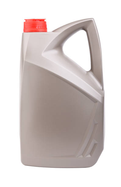 istock Plastic canister with motor oil on a white background. 2188390734
