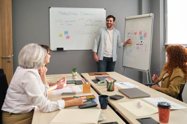 istock Marketing team discussing strategy during a business meeting 2188396247