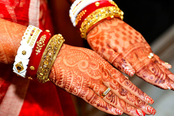 istock Beautifully decorated Indian bride hands 2188396816