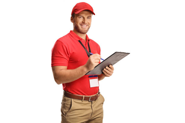 istock Store manager holding a cardboard and writing 2188397160