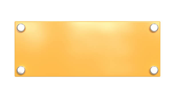 istock Realistic glossy 3D shiny blank glass for office or house Nameplate 2188403265
