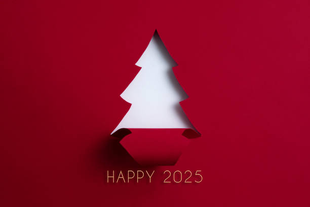 istock Christmas Tree Made of Paper with Holiday Message 2188409601