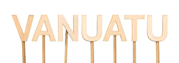 istock Wooden letters forming Vanuatu in Minimalist Style. 2188417499