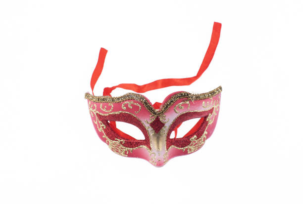 istock red masquerade mask isolated on white background 2188421208