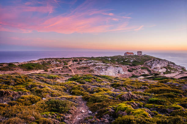 istock Cabo Espichel cape Espichel on Atlantic ocean at sunset 2188440594
