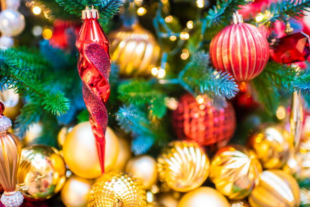istock Christmas tree decoration on christmas tree with bokeh light background 2188445332