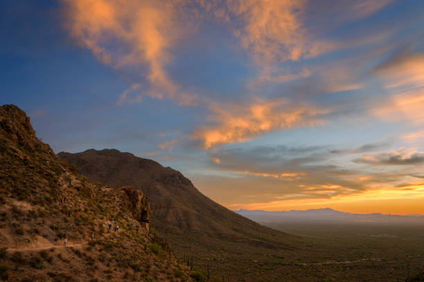 istock Sunset Over Desert Mountains With Dramatic Sky And Vibrant Colors 2188448808