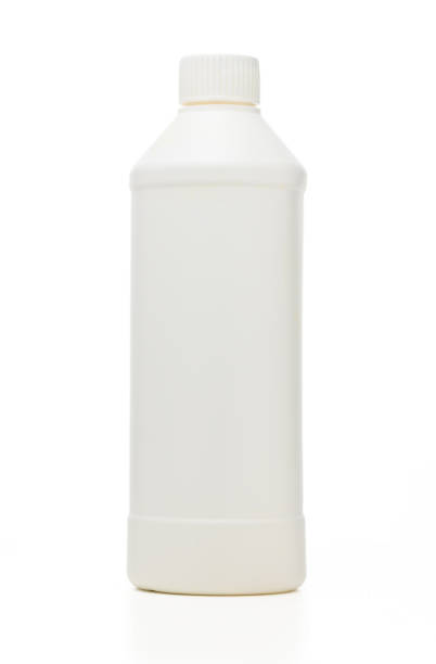 istock Bottle of white liquid on a plain background, emphasizing simplicity and minimalism in design 2188452656