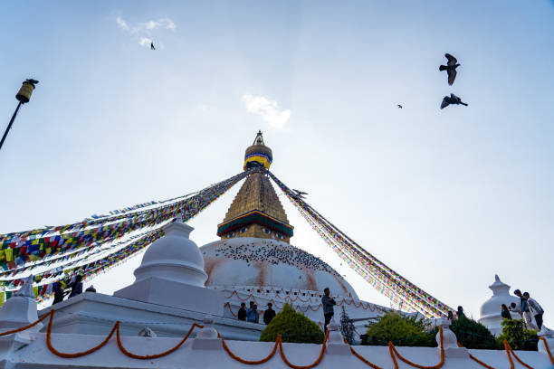 Tourists are visiting around the Boudhanath Stupa in Kathmandu, Nepal, on Tuesday November 19, 2024.