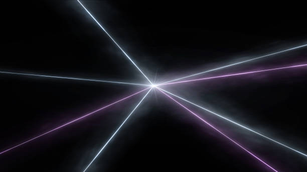istock Abstract laser beams light glowing neon lines style VJ dance party show on black background. 2188467308