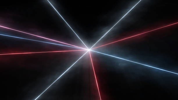 istock Abstract laser beams light glowing neon lines style VJ dance party show on black background. 2188467309