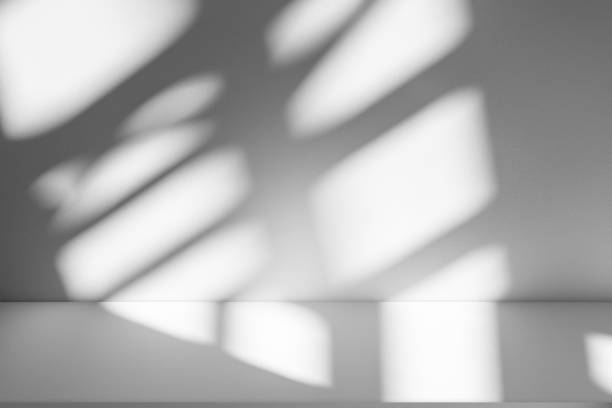 istock Wall interior background, studio and backdrops show products.with shadow from window color white . background for text insertion and presentation product 2188467735