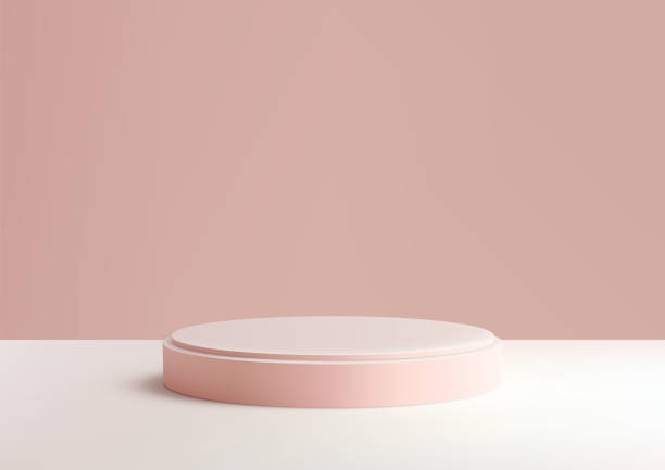 istock Minimalist 3D Pink Podium on White Floor with Soft Pink Background for Product Display Mockup Branding and Showroom Showcase in Modern Design 2188468140