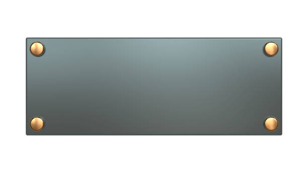 istock 3D shiny blank glass for office or house Name plate 2188475714
