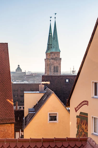 A place of Altsadt (old city center) of Nuremberg. Nuremberg is a city in the German state of Bavaria. It is an aesthetic city that attracts attention especially with its medieval buildings.
