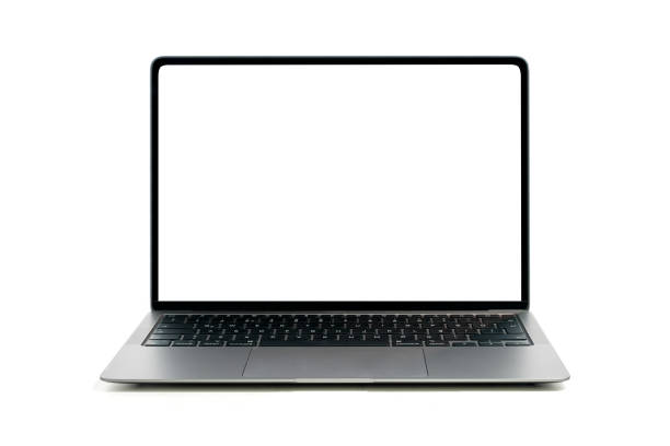 istock Front view of laptop isolated on white background 2188479661