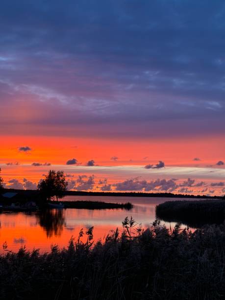 istock Sunset at the lake 2188484114