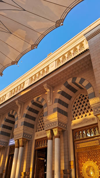 istock Arabesque Architecture of Nabawi Mosque Gate 2188484463