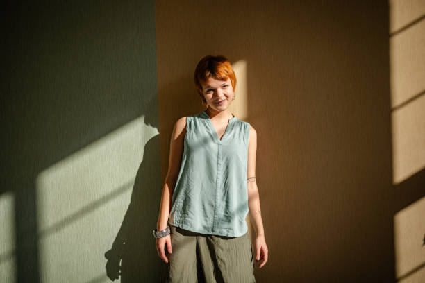 istock Gentle smile as sunlight bathes the modern space. 2188494186