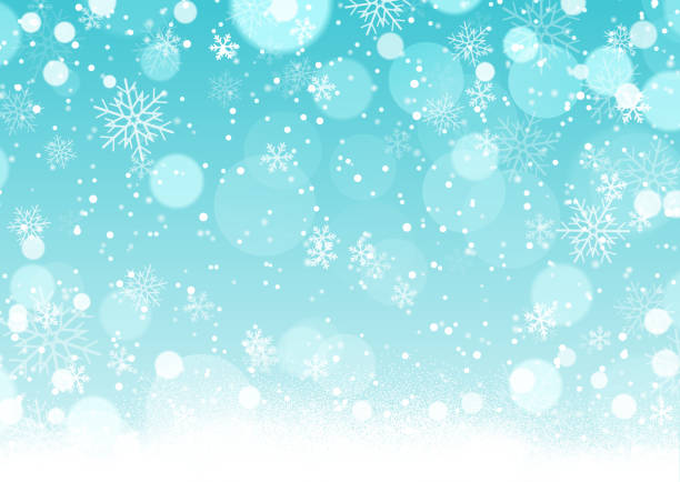 istock Christmas background with snowflakes and bokeh lights design 2188496218