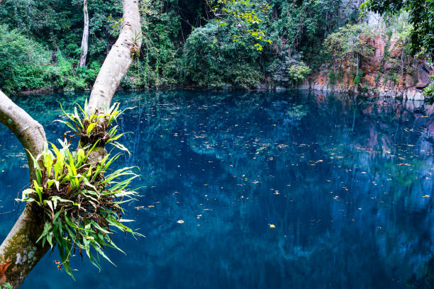 istock View of beautiful Lom Phu Khiew or Blue lake sinkhole. 2188497885