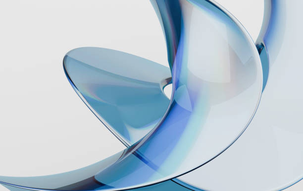 istock Intricate Blue and White Glass Design with Reflective Surfaces 2188501623