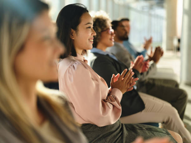 istock Applauding on successful business seminar! 2188503346