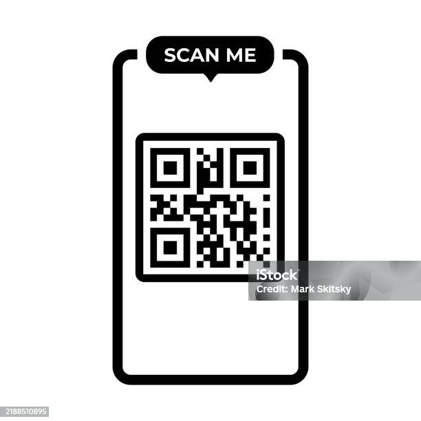 Qr Code Vector Scan Me Sign Stock Illustration - Download Image Now ...