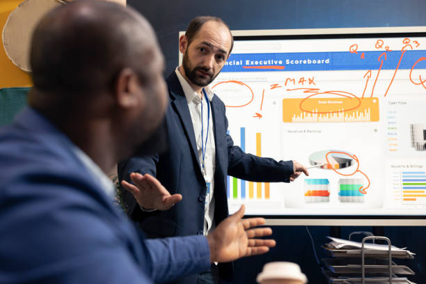 istock Team members gathering in a meeting to debate latest events and updates 2188511684