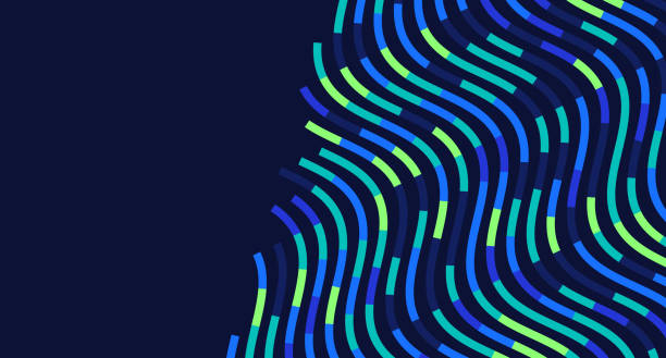 illustrations, cliparts, dessins animés et icônes de wave line abstract tech contexte - changer de forme