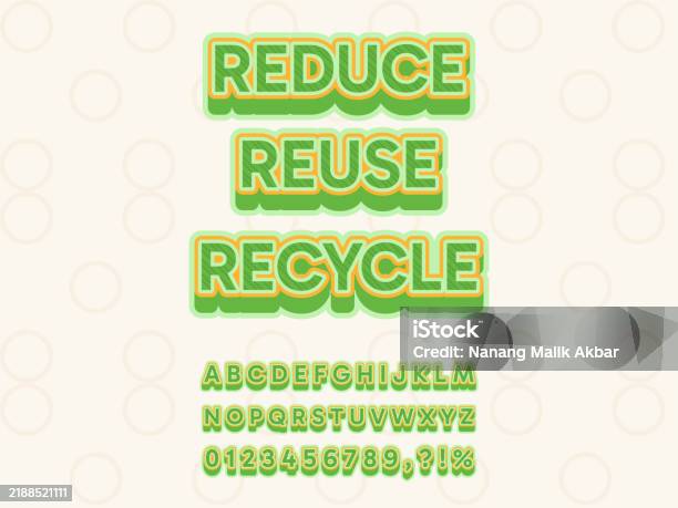 Reduce Reuse Recycle 3d Editable Text Effect Effect Saved In Graphic ...
