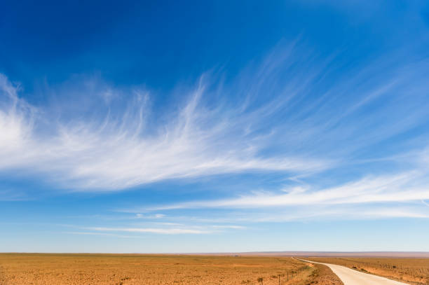 istock Grassland and rural roads under blue sky and white clouds, Inner Mongolia, China 2188521464