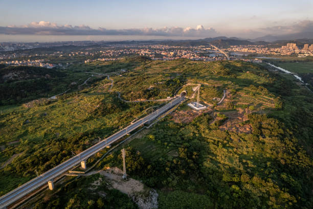 istock The cross sea railway passes through a small hill 2188525447