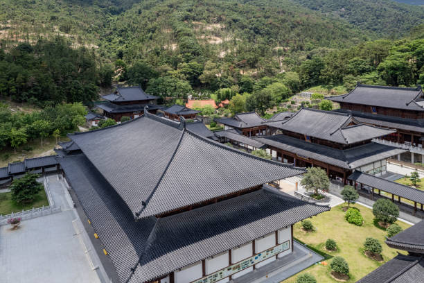 istock Overlooking the Pattern of Traditional Chinese Temple Architecture 2188526319