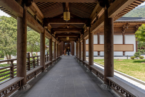 istock Chinese Buddhist architecture in wooden building frameworks 2188526562
