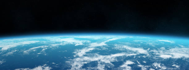 istock Panoramic view of the Earth. Space banner template. 2188530988